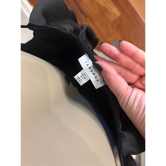 Topshop Satin Tank Spaghetti Strap Size 2 - Picture 4 of 4